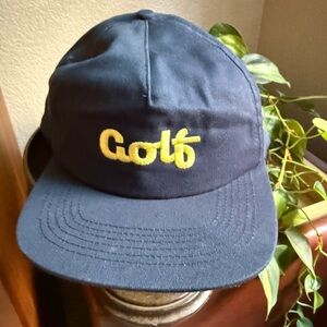 GOLF WANG Script 5 Panel Snapback in the 'Insignia Blue' colorway.